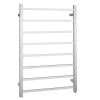 Costway 145W Electric Towel Warmer Wall Mounted Heated Drying Rack 8 Square Bars