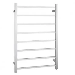Costway 145W Electric Towel Warmer Wall Mounted Heated Drying Rack 8 Square Bars