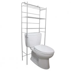 Mind Reader 23.6 in. W x 57.50 in. H x 10 in. D Silver Over-the-Toilet Storage 15 Mind Reader 23.6 in. W x 57.50 in. H x 10 in. D Silver Over-the-Toilet Storage -Toilet Storage Shop silver mind reader over the toilet storage 3toilr sil 1f 1000