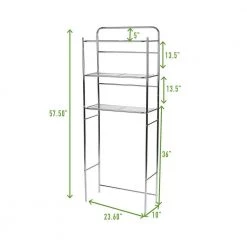 Mind Reader 23.6 in. W x 57.50 in. H x 10 in. D Silver Over-the-Toilet Storage 14 Mind Reader 23.6 in. W x 57.50 in. H x 10 in. D Silver Over-the-Toilet Storage -Toilet Storage Shop silver mind reader over the toilet storage 3toilr sil 4f 1000