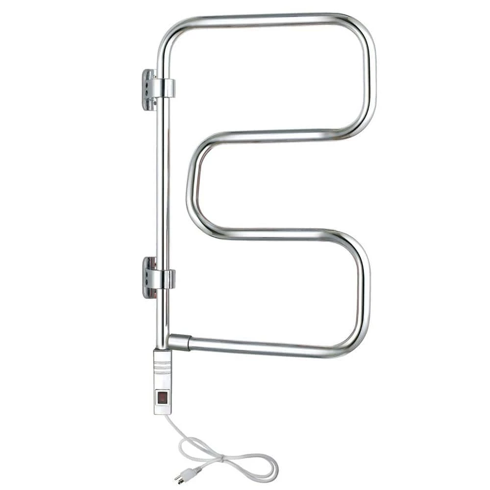 WarmlyYours Elements 4-Bar Plug-In Towel Warmer in Silver Polished Stainless Steel 3 WarmlyYours Elements 4-Bar Plug-In Towel Warmer in Silver Polished Stainless Steel