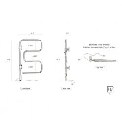 WarmlyYours Elements 4-Bar Plug-In Towel Warmer in Silver Polished Stainless Steel 11 WarmlyYours Elements 4-Bar Plug-In Towel Warmer in Silver Polished Stainless Steel -Toilet Storage Shop silver polished stainless steel warmlyyours towel warmers tw e4pcp a0 1000