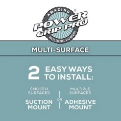 Unbranded Power Grip Pro Rustproof Multi-Surface Dual Mount Long Shower Basket in Stainless Steel -Toilet Storage Shop stainless shower caddies e7826stl 1f 1000