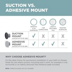 Unbranded Power Grip Pro Rustproof Multi-Surface Dual Mount Long Shower Basket in Stainless Steel -Toilet Storage Shop stainless shower caddies e7826stl 44 1000