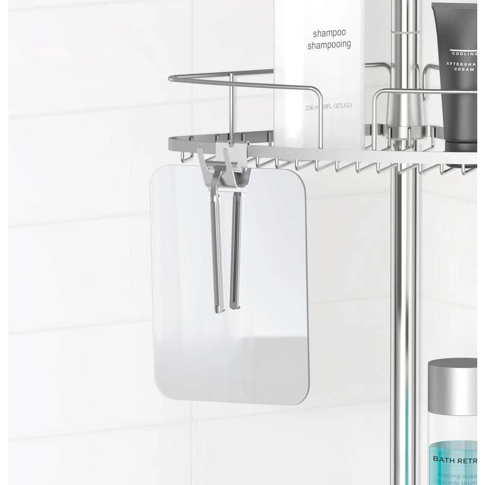 Better Living Fineline 4-Tier Shower Caddy with Mirror 4 Better Living Fineline 4-Tier Shower Caddy with Mirror - Image 2