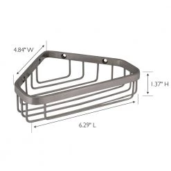 Design House 6 in. Modern Wall Mounted Stainless Steel Corner Shower Basket 10 Design House 6 in. Modern Wall Mounted Stainless Steel Corner Shower Basket -Toilet Storage Shop stainless steel design house shower caddies 588939 ss e1 1000
