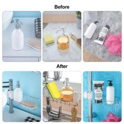 LIGHTSMAX Faucet mounted Caddies Caddies Soap Sponge Storage Rack -Toilet Storage Shop stainless steel lightsmax shower caddies kfh fa 1000