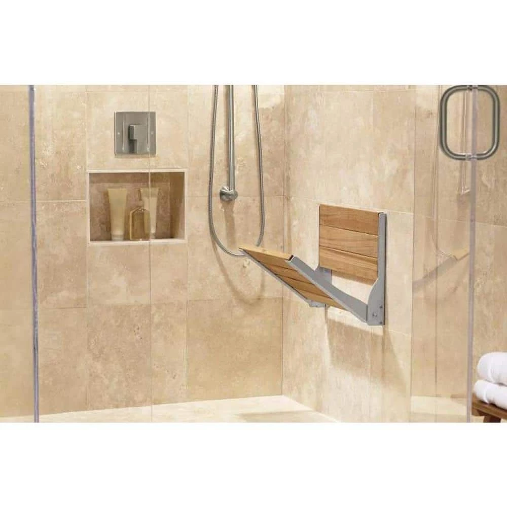 MOEN Fold Down Teak Shower Chair 5 MOEN Fold Down Teak Shower Chair - Image 4
