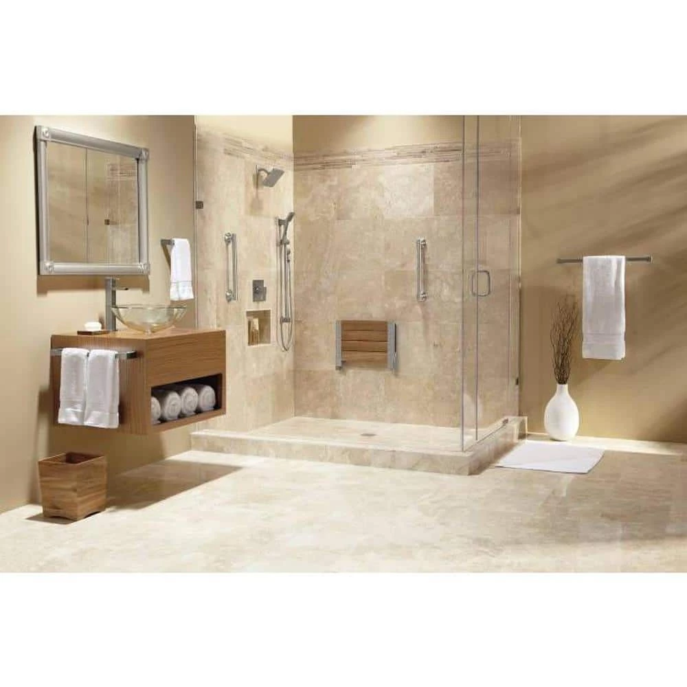 MOEN Fold Down Teak Shower Chair 4 MOEN Fold Down Teak Shower Chair - Image 3