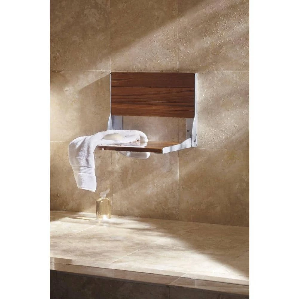 MOEN Fold Down Teak Shower Chair 7 MOEN Fold Down Teak Shower Chair - Image 6