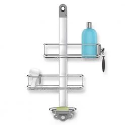 Simplehuman 3-Tier Adjustable Shower Caddy in Aluminum and Stainless Steel