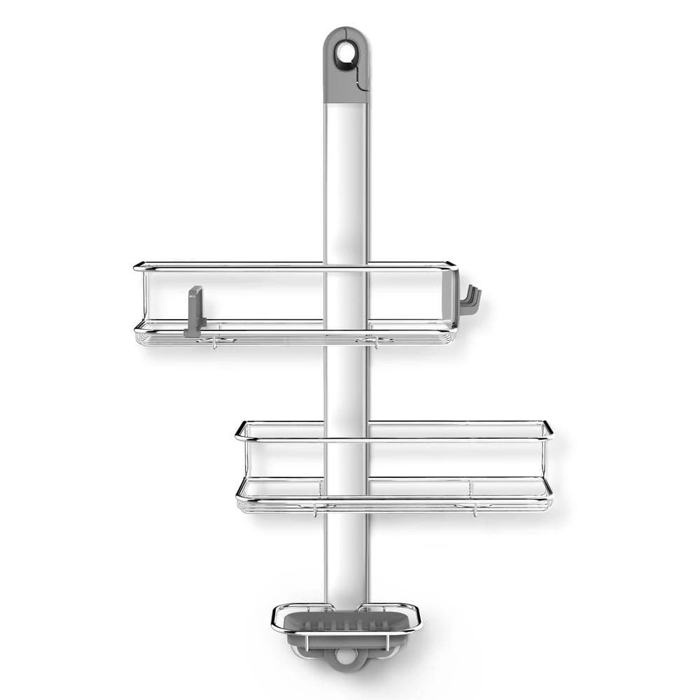 Simplehuman 3-Tier Adjustable Shower Caddy in Aluminum and Stainless Steel 4 Simplehuman 3-Tier Adjustable Shower Caddy in Aluminum and Stainless Steel - Image 2