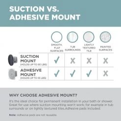 Zenna Home Power Grip Pro Rustproof Multi-Surface Dual Mount 2-Shelf Shower Caddy in Stainless Steel 13 Zenna Home Power Grip Pro Rustproof Multi-Surface Dual Mount 2-Shelf Shower Caddy in Stainless Steel -Toilet Storage Shop stainless zenna home shower caddies e7829stl 44 1000