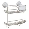 Zenna Home Power Grip Pro Rustproof Multi-Surface Dual Mount 2-Shelf Shower Caddy in Stainless Steel 2 Zenna Home Power Grip Pro Rustproof Multi-Surface Dual Mount 2-Shelf Shower Caddy in Stainless Steel -Toilet Storage Shop stainless zenna home shower caddies e7829stl 64 1000