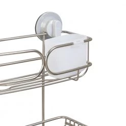 Zenna Home Power Grip Pro Rustproof Multi-Surface Dual Mount 2-Shelf Shower Caddy in Stainless Steel 15 Zenna Home Power Grip Pro Rustproof Multi-Surface Dual Mount 2-Shelf Shower Caddy in Stainless Steel -Toilet Storage Shop stainless zenna home shower caddies e7829stl 76 1000