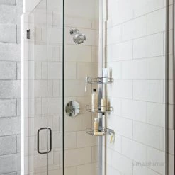 Simplehuman Tension Shower Caddy Stainless Steel And Anodized Aluminum 12 Simplehuman Tension Shower Caddy Stainless Steel And Anodized Aluminum -Toilet Storage Shop steel and aluminum simplehuman shower caddies bt1109 1f 1000
