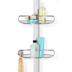 Simplehuman Tension Shower Caddy Stainless Steel And Anodized Aluminum 13 Simplehuman Tension Shower Caddy Stainless Steel And Anodized Aluminum -Toilet Storage Shop steel and aluminum simplehuman shower caddies bt1109 44 1000