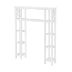 Alaterre Furniture Coventry 39 in. W Over Toilet Open Shelving Unit Space Saver with Side Shelves, 25 in. W Shelf, 2-Towel Rods in White -Toilet Storage Shop white alaterre furniture over the toilet storage anct704wh 4f 1000