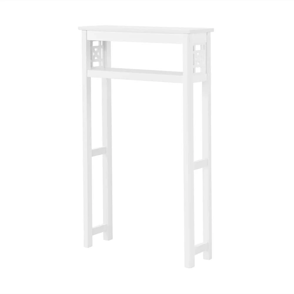 Alaterre Furniture Derby 27 in. W x 44 in. H x 8 in. D White Over-the-Toilet Storage Shelf 3 Alaterre Furniture Derby 27 in. W x 44 in. H x 8 in. D White Over-the-Toilet Storage Shelf