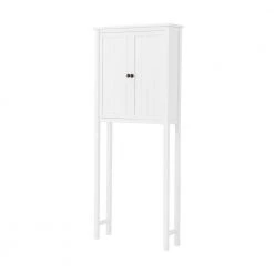 Alaterre Furniture Dover 27 in. W Over Toilet Hutch Space Saver with 2-Doors, 27 in. W Bathroom Shelf with 2-Towel Rods in White -Toilet Storage Shop white alaterre furniture over the toilet storage ando714wh 1f 1000