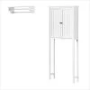 Alaterre Furniture Dover 27 in. W Over Toilet Hutch Space Saver with 2-Doors, 27 in. W Bathroom Shelf with 2-Towel Rods in White 1 Alaterre Furniture Dover 27 in. W Over Toilet Hutch Space Saver with 2-Doors, 27 in. W Bathroom Shelf with 2-Towel Rods in White -Toilet Storage Shop white alaterre furniture over the toilet storage ando714wh 64 1000