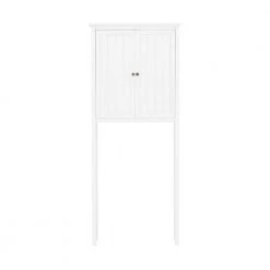 Alaterre Furniture Dover 27 in. W Over Toilet Hutch Space Saver with 2-Doors in White