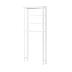 Alaterre Furniture Dover 27 in. W Over Toilet Space Saver with Open Shelving, 27 in. W Bathroom Shelf with 2-Towel Rods in White 12 Alaterre Furniture Dover 27 in. W Over Toilet Space Saver with Open Shelving, 27 in. W Bathroom Shelf with 2-Towel Rods in White -Toilet Storage Shop white alaterre furniture over the toilet storage ando724wh 1f 1000