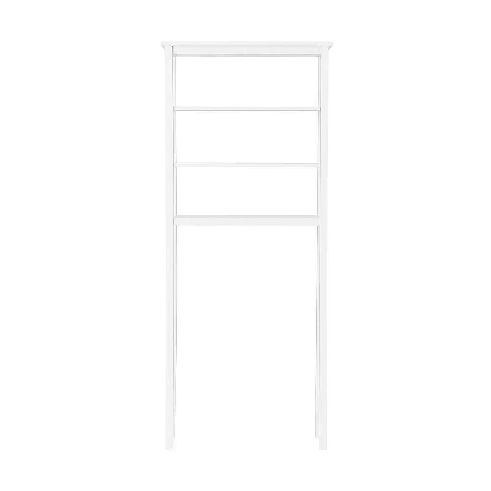 Alaterre Furniture Dover 27 in. W Over Toilet Space Saver with Open Shelving, 27 in. W Bathroom Shelf with 2-Towel Rods in White 5 Alaterre Furniture Dover 27 in. W Over Toilet Space Saver with Open Shelving, 27 in. W Bathroom Shelf with 2-Towel Rods in White - Image 3