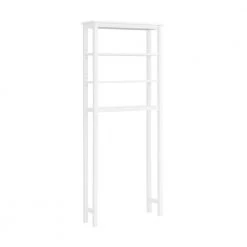 Alaterre Furniture Dover 27 in. W Over Toilet Space Saver with Open Shelving, 27 in. W Bathroom Shelf with 2-Towel Rods in White 14 Alaterre Furniture Dover 27 in. W Over Toilet Space Saver with Open Shelving, 27 in. W Bathroom Shelf with 2-Towel Rods in White -Toilet Storage Shop white alaterre furniture over the toilet storage ando724wh fa 1000