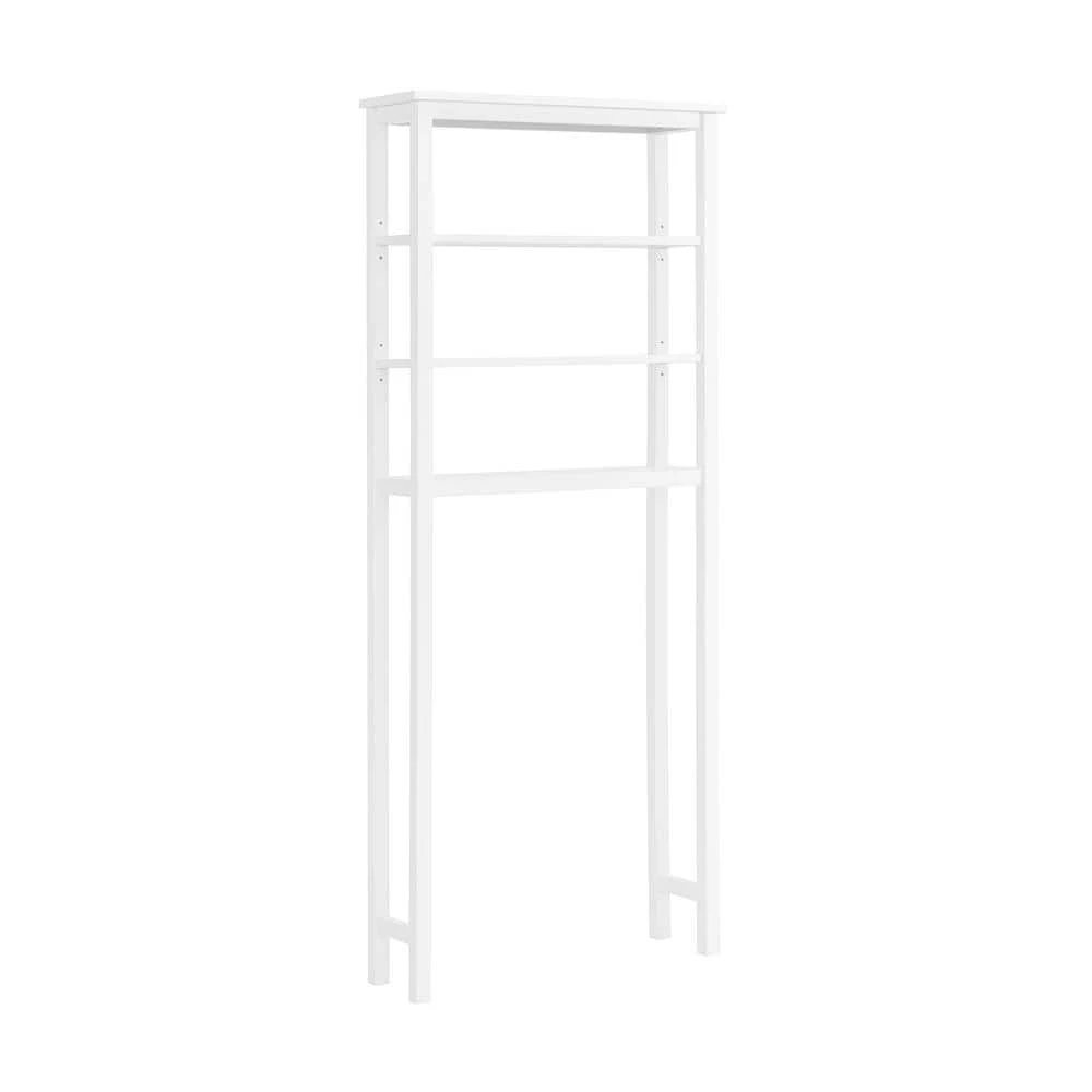 Alaterre Furniture Dover 27 in. W Over Toilet Space Saver with Open Shelving, 27 in. W Bathroom Shelf with 2-Towel Rods in White 8 Alaterre Furniture Dover 27 in. W Over Toilet Space Saver with Open Shelving, 27 in. W Bathroom Shelf with 2-Towel Rods in White - Image 6
