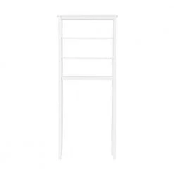 Alaterre Furniture Dover 27 in. W Over Toilet Space Saver with Open Shelving in White