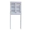Alaterre Furniture Dorset 27 in. W x 66 in. H x 9 in. D White Over-the-Toilet Storage with Glass Doors -Toilet Storage Shop white alaterre furniture over the toilet storage anva7273wh 64 1000