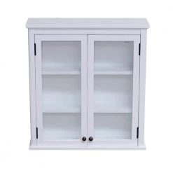 Alaterre Furniture Dorset 27 in. W x 66 in. H x 9 in. D White Over-the-Toilet Storage with Glass Doors 16 Alaterre Furniture Dorset 27 in. W x 66 in. H x 9 in. D White Over-the-Toilet Storage with Glass Doors -Toilet Storage Shop white alaterre furniture over the toilet storage anva7273wh 76 1000