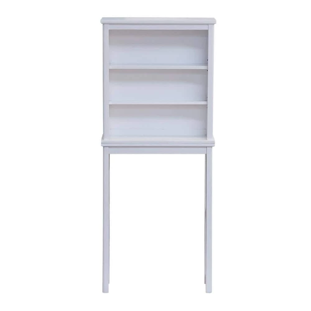 Alaterre Furniture Dorset 27 in. W x 66 in. H x 9 in. D White Over-the-Toilet Storage with Open Shelves 3 Alaterre Furniture Dorset 27 in. W x 66 in. H x 9 in. D White Over-the-Toilet Storage with Open Shelves