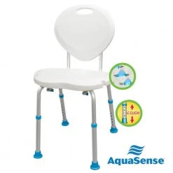 AquaSense Adjustable Bath and Shower Chair with Non-Slip Comfort Seat and Backrest, White 7 AquaSense Adjustable Bath and Shower Chair with Non-Slip Comfort Seat and Backrest, White -Toilet Storage Shop white aquasense shower seats 770 537 4f 1000