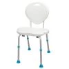 AquaSense Adjustable Bath and Shower Chair with Non-Slip Comfort Seat and Backrest, White