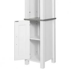 Aurora Decor AMA 11.81 in. W x11.81 in. H x 67.72 in. H D White Over-the-Toilet Storage 1 door 3 storey bathroom side cabinet 19 Aurora Decor AMA 11.81 in. W x11.81 in. H x 67.72 in. H D White Over-the-Toilet Storage 1 door 3 storey bathroom side cabinet -Toilet Storage Shop white aurora decor over the toilet storage bsychd2b15 76 1000