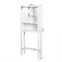 Aurora Decor Barley 9.06 in. W x 67 in. H x 27.16 in. D Matte White Over-the-Toilet Storage with Barn Door 17 Aurora Decor Barley 9.06 in. W x 67 in. H x 27.16 in. D Matte White Over-the-Toilet Storage with Barn Door -Toilet Storage Shop white aurora decor over the toilet storage ychd2a5622 76 1000