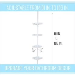 Bath Bliss 4 Tier Corner Shower Organizer in White 10 Bath Bliss 4 Tier Corner Shower Organizer in White -Toilet Storage Shop white bath bliss shower caddies 10000 white 1f 1000