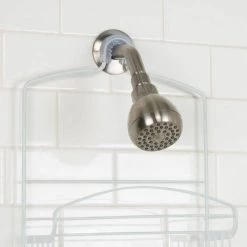 Bath Bliss Ellipse Collection Deluxe Shower Caddy in White -Toilet Storage Shop white bath bliss shower caddies 10136 white 4f 1000