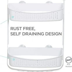 Bath Bliss 2 Way Convertible Shower Caddy in White 11 Bath Bliss 2 Way Convertible Shower Caddy in White -Toilet Storage Shop white bath bliss shower caddies 27190 white 1f 1000