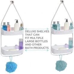 Bath Bliss 2 Way Convertible Shower Caddy in White 10 Bath Bliss 2 Way Convertible Shower Caddy in White -Toilet Storage Shop white bath bliss shower caddies 27190 white 4f 1000