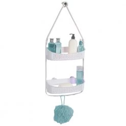 Bath Bliss 2 Way Convertible Shower Caddy in White 13 Bath Bliss 2 Way Convertible Shower Caddy in White -Toilet Storage Shop white bath bliss shower caddies 27190 white fa 1000
