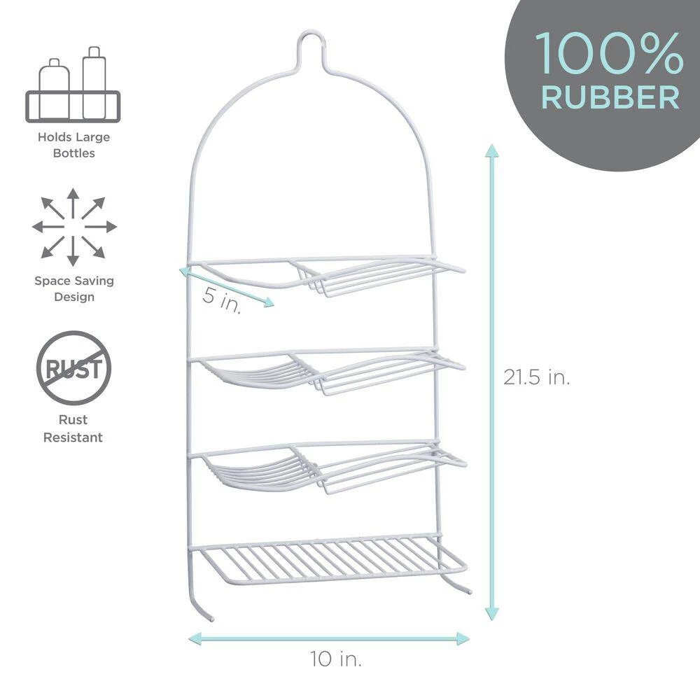 Bath Bliss Rubber Shower Organizer Caddy 6 Bath Bliss Rubber Shower Organizer Caddy - Image 4