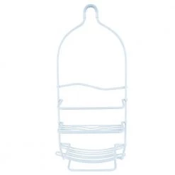 Bath Bliss Curve Design Shower Caddy -Toilet Storage Shop white bath bliss shower caddies 4008 wht fa 1000