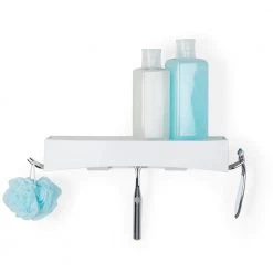 Better Living Clever Flip Shelf in White -Toilet Storage Shop white better living shower caddies 15354 31 1000