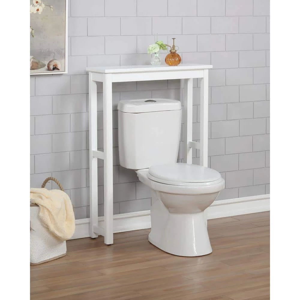 Bolton Furniture Dorset 27 in. W Toilet Base Storage Shelf in White 8 Bolton Furniture Dorset 27 in. W Toilet Base Storage Shelf in White - Image 6
