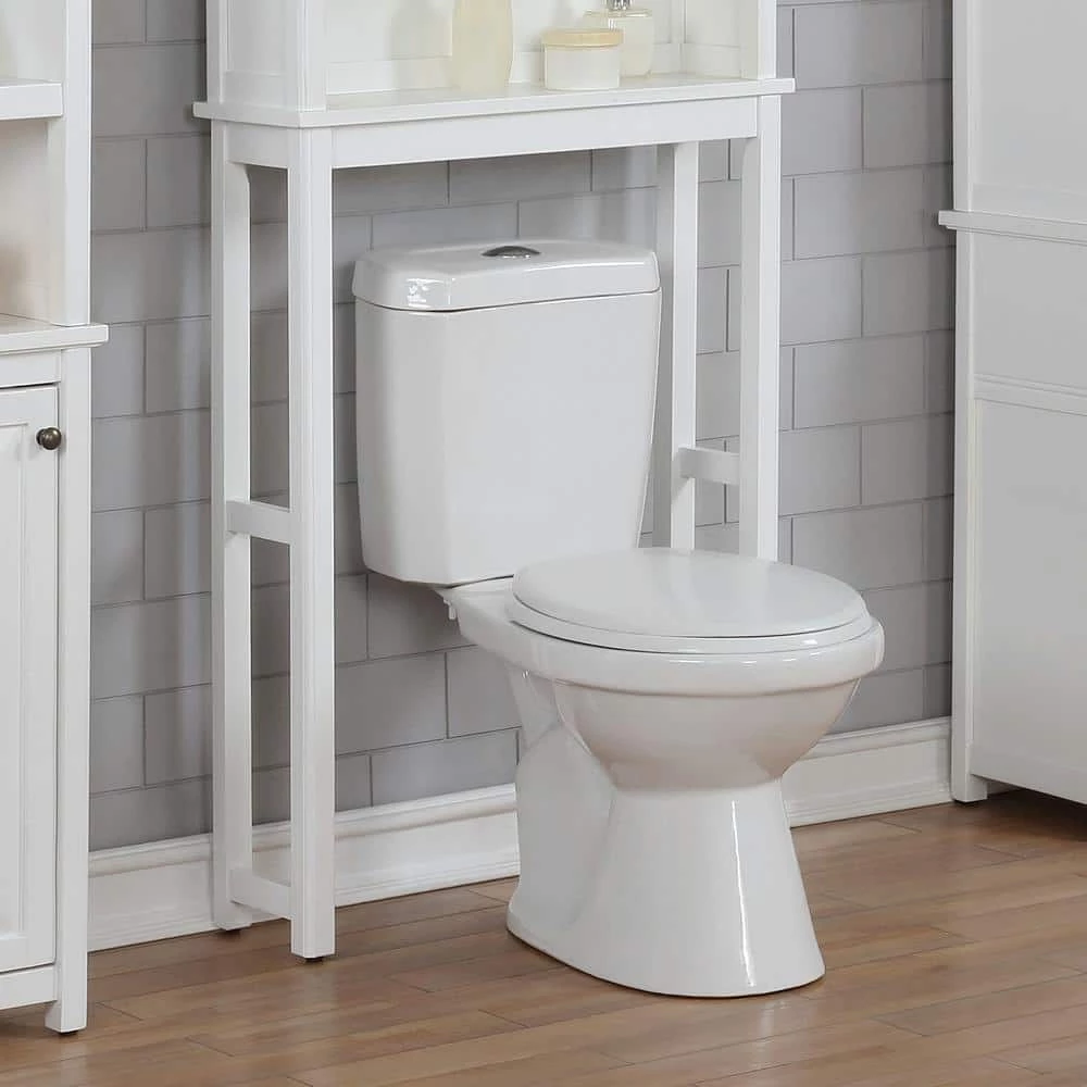 Bolton Furniture Dorset 27 in. W Toilet Base Storage Shelf in White 4 Bolton Furniture Dorset 27 in. W Toilet Base Storage Shelf in White - Image 2