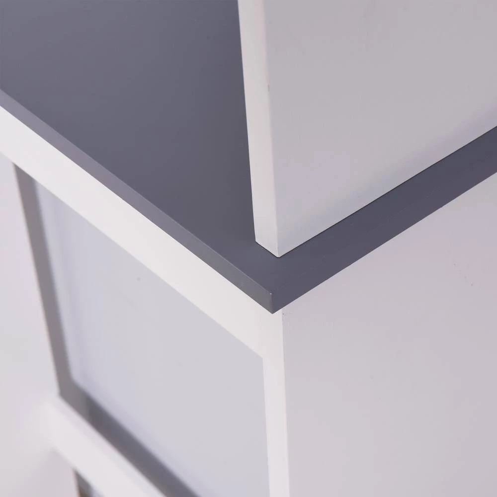 Cadeninc 7.50 in. W x 68.10 in. H x 23.22 in. D White CARB P2 MDF Over-the-Toilet Storage in White 6 Cadeninc 7.50 in. W x 68.10 in. H x 23.22 in. D White CARB P2 MDF Over-the-Toilet Storage in White - Image 4