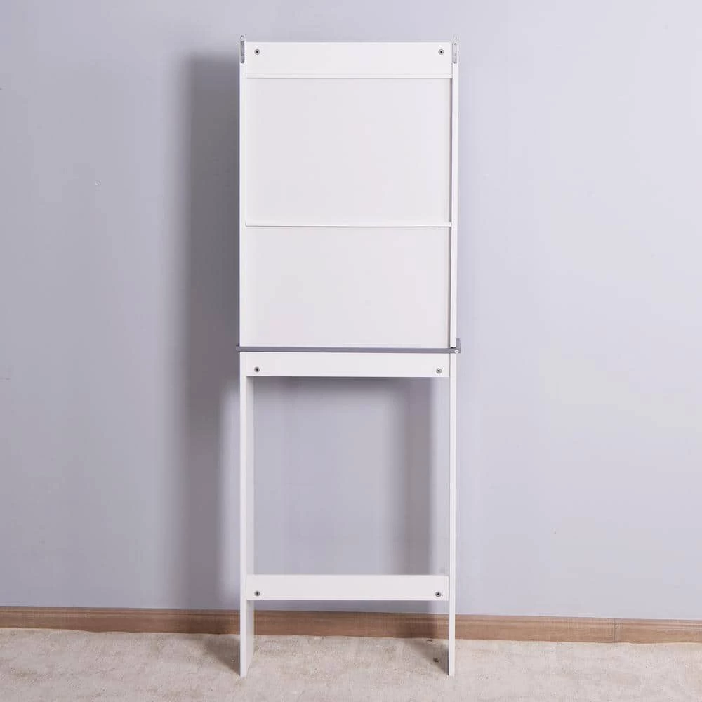 Cadeninc 7.50 in. W x 68.10 in. H x 23.22 in. D White CARB P2 MDF Over-the-Toilet Storage in White 4 Cadeninc 7.50 in. W x 68.10 in. H x 23.22 in. D White CARB P2 MDF Over-the-Toilet Storage in White - Image 2